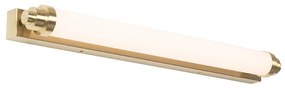 Candeeiro de parede branco com dourado incl. LED 3-step dimmer IP44 - Yordi Clássico / Antigo