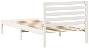 Estrutura da Cama Branco 75 x 190 cm Madeira de Pinheiro Sólido
