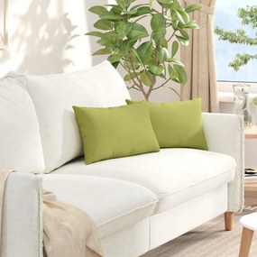 vidaXL Travesseiros de Sofá 2 pcs Verde Claro 50 x 30 cm tecido