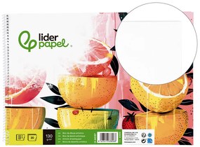 Bloco de Desenho Artistico Espiral 230x325mm 20 Folhas 130gr Sem Caixa Sem Microperfurado