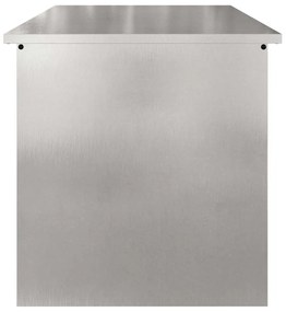 Caixa de Armazenamento Externa Prateado 80 x 50.5 x 50 cm