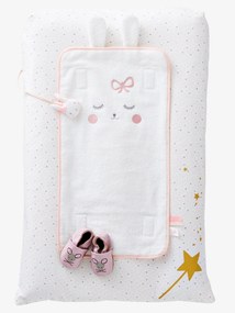 Colchão de mudas, tema Princesa coelhinha branco/rosa