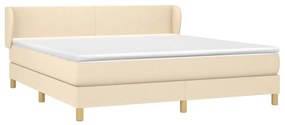Cama com molas/colchão 180x200 cm tecido cor creme