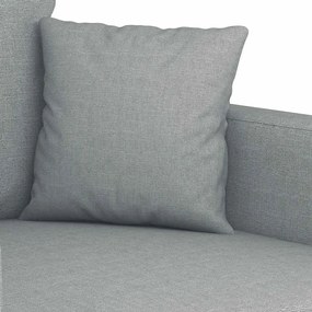 Sofá de 3 lugares 180 cm tecido cinza-claro