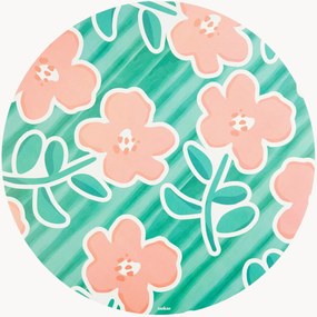 Individuais de mesa redondos florais Primula, conjunto de 6