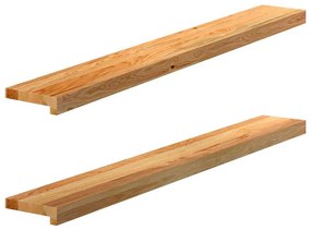 vidaXL Soleiras da janela 2 pcs 120x15x2 cm carvalho castanho-claro