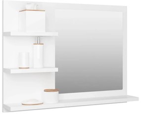 Espelho de casa de banho 60x10,5x45 cm contraplacado branco
