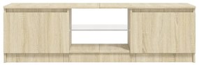 Móvel de TV com luzes LED 120x30x36 cm carvalho sonoma