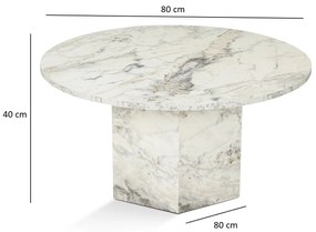 Mesa de Centro "Nova" – Fressia, 80x80x40 cm, Design Moderno e Sofisti