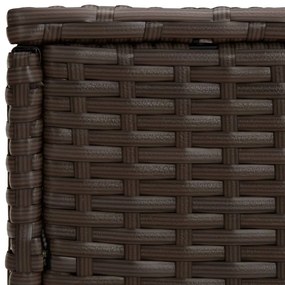 Mesas de apoio 3 pcs vime PE castanho