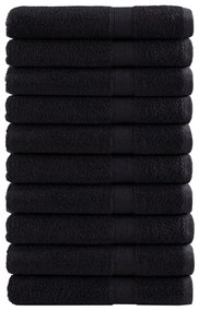 Toalhas de sauna premium SOLUND 10 pcs 80x200 cm 600 gsm preto