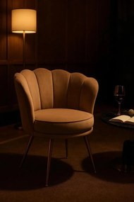 Cadeira Dunsa Golden Veludo - Champanhe