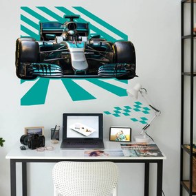 Papel de parede original para um adolescente por cima da secretária - F1 design