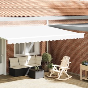 vidaXL Bandeja de Toldo para Estrutura de 4.5 m Branco 4.3x0.2 m