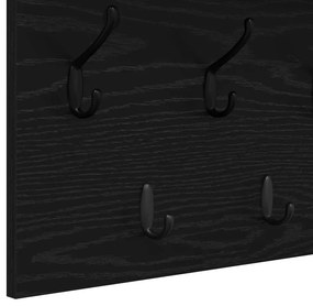 Cabideiro de Parede Carvalho preto 60 x 40 x 12 cm