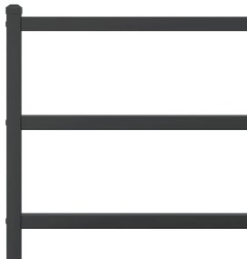 Estrutura de cama com cabeceira 140x200 cm metal preto