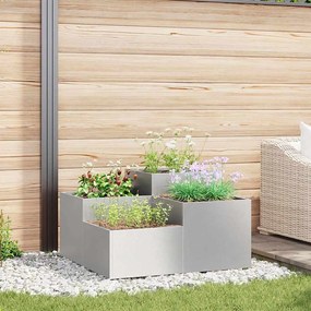 vidaXL Jardinagem 80x80x48 cm Aço Inoxidável