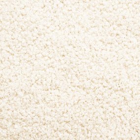 Cadeira de escritório giratória creme de lã encaracolado tecido