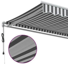 Toldo retrátil automático 400x300 cm antracite e branco