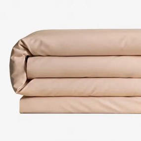 Capa De Edredão Em Algodão Percal De 180 Fios Para Cama De 90 Cm Agassi Rosa Peónia Claro & Cama 90cm (150 X 220 Cm) - Sklum
