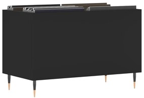 Armário para discos 74,5x38x48 cm derivados de madeira preto