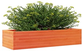 Vaso/floreira de jardim 110x40x23 cm pinho maciço castanho-mel