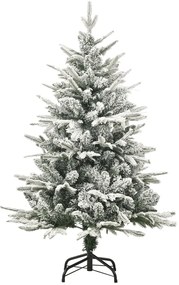 Árvore de Natal artificial com neve 120 cm PVC &amp; PE verde