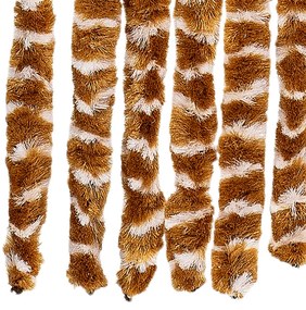 Cortina anti-insetos 90x220 cm chenille ocre e branco