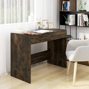 vidaXL Secretária 101x50x76,5 cm aglomerado cor carvalho fumado