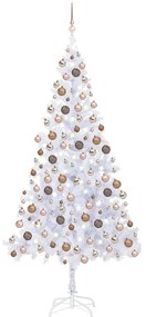 vidaXL Árvore de Natal artificial pré-iluminada c/ bolas 910 ramos