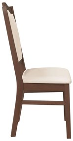 Cadeiras de jantar com almofadões 2 pcs madeira maciça castanho