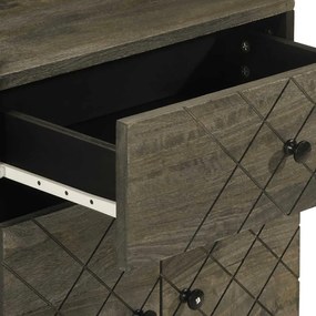 Mesa de cabeceira 50x33x60 cm madeira de mangueira maciça preto