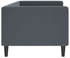Sofá-cama 80x200 cm veludo cinzento-escuro