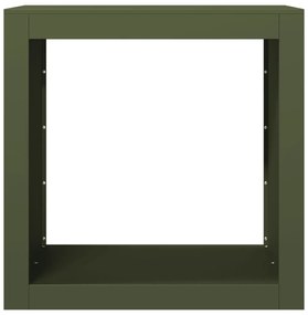 Suporte para lenha 60x40x60 cm aço verde