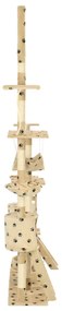 Árvore para gatos c/ postes arranhadores sisal 230-250 cm bege