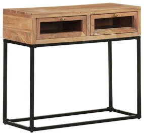 Mesa consola 90x35x76 cm madeira de acácia maciça