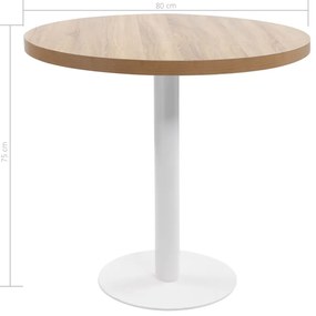 Mesa bistrô 80 cm MDF castanho-claro