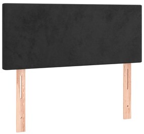 Cabeceira de cama c/luzes LED veludo 100x5x78/88 cm preto