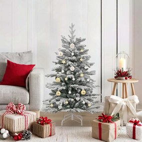 vidaXL Conjunto de Bolas de Natal 40 pcs Branco e Dourado
