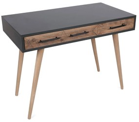 ****  
Secretária Milano – Antracite Carvalho – 105x79x55 cm

**