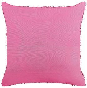 Conjunto de 2 almofadas decorativas em algodão rosa 45 x 45 cm RHOEO Beliani