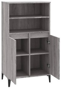 Aparador alto 60x36x110 cm derivados de madeira cinzento sonoma