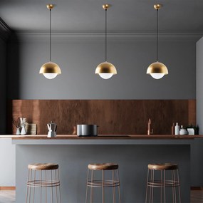Candeeiro Suspenso Camgoz – Dourado – 30 x 30 x 108 cm