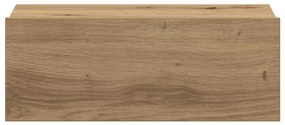 Mesa de cabeceira flutuante em carvalho artesanal 40x32x15 cm