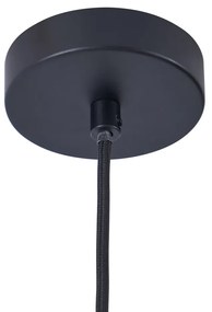 Candeeiro suspenso moderno preto com interior dourado - Loes