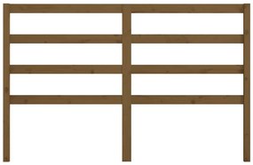 Cabeceira de cama 126x4x100 cm pinho maciço castanho mel