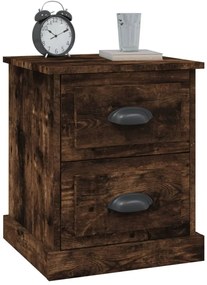 Mesa de cabeceira 2 pcs derivados de madeira carvalho fumado