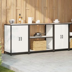 Conjunto de Armazenamento de Cozinha 3 pcs Branco