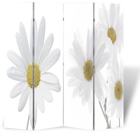 240477 vidaXL Biombo dobrável com estampa de flores 160x170 cm