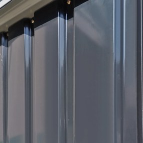 Abrigo de Jardim 1,07m² 142x84x189cm Abrigo de Jardim de Aço Galvanizado com Porta Fechadura e Orifícios de Drenagem para Armazenamento de Ferramentas